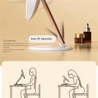 Espejo De Maquillaje Portátil Para Escritorio Con Temperatura De Color Infinita 3 Luces Giratorio 90 Grados Luz Botón Perfecto Para Viajes - details 1