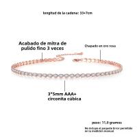 Collar De Tenis Oval Dainty Con Cristal CZ Dorado Para Mujer Joyería De Moda Para Boda Collar Geométrico De Cadenilla - details 0