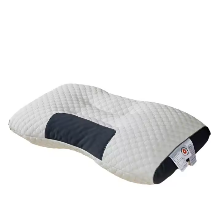 Almohada de masaje para el golpe de Algodón antitacteriano Tejida para dormir, almohada de soporte de Contour oropedico ergonómico ajustable, Básico de almohada de alta calidad, Funda extraible. - 1