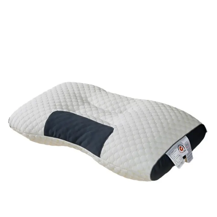 Almohada de masaje para el golpe de Algodón antitacteriano Tejida para dormir, almohada de soporte de Contour oropedico ergonómico ajustable, Básico de almohada de alta calidad, Funda extraible. - 1