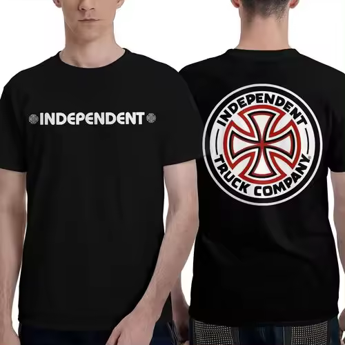 Camiseta de Manga Corta, 100% Algodón, Ropa Unisex para Hombres y Mujeres en 5 Tallas, Camiseta Negra CON DOBLE ESTAMPADOS, Cuello redondo. - 1