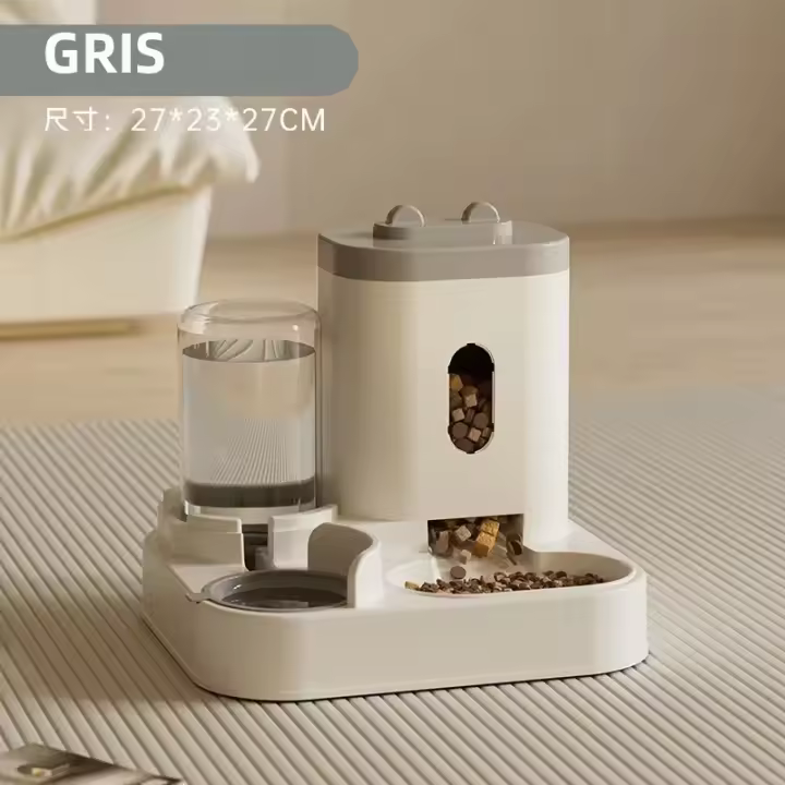 Tazón Automático Para Mascotas Con Fuente De Agua Gran Capacidad Soporte Elevado Alimento Y Agua Para Perros Y Gatos Accesorios Para Mascotas - 1