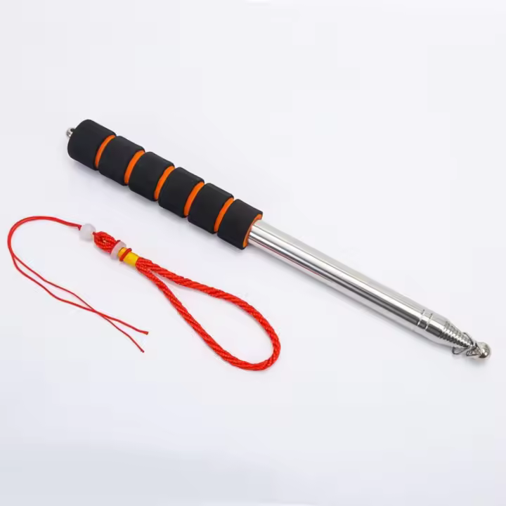 Bastón Telescópico De Acero Inoxidable Para Bandera De Guía Turística Manguera Flexible Y Fuerte De 1.6/2/2.5/3M Para Enseñanza Y Uso En Banderas - 1