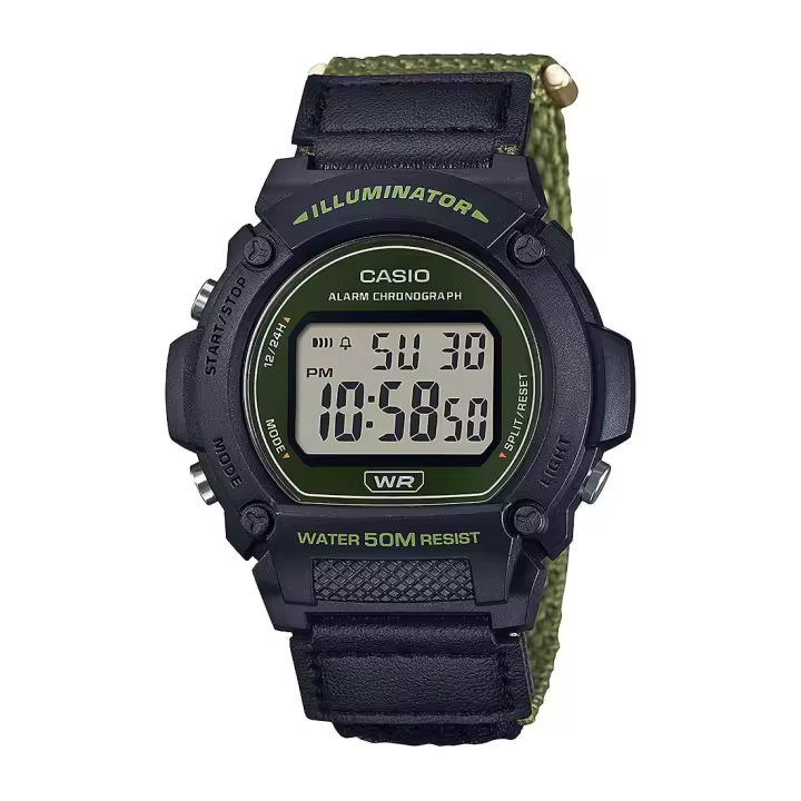 RELOJ CASIO W-219HB-3AVEF COLLECTION STANDARD DE HOMBRE CORREA VELCRO - 1