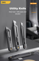 Cuchillo De Papel Deli Black Sk2 Con Botón De Presión Y Corte Automático De Alta Calidad Herramienta De Oficina Y Estación De Trabajo Con Hoja De Acero Carbono 3 Estilos - details 0