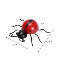 Decoración De Jardín Rustica Y Bonita Con Ladybugs En Metal 3D Arte Para La Pared De Exterior Figura De Ladybugs Para El Jardín - details 1