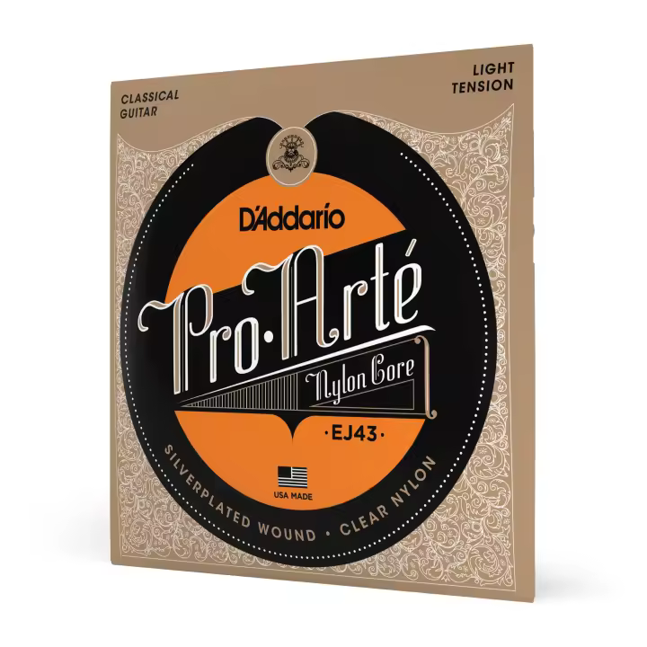 D'Addario EJ43 Pro-Arte Nylon Classical Guitar Strings, Light Tension. Code. EJ43 - 1