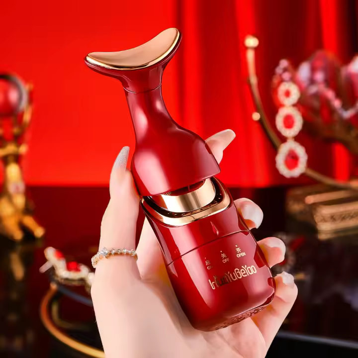 Masajeador Facial 3 En 1 Para Reducción De Líneas De Piel Y Levantamiento Del Cuello Dispositivo De Belleza Multifuncional Con Masaje Material Plástico Fuente De Alimentación Batería Seca - 1