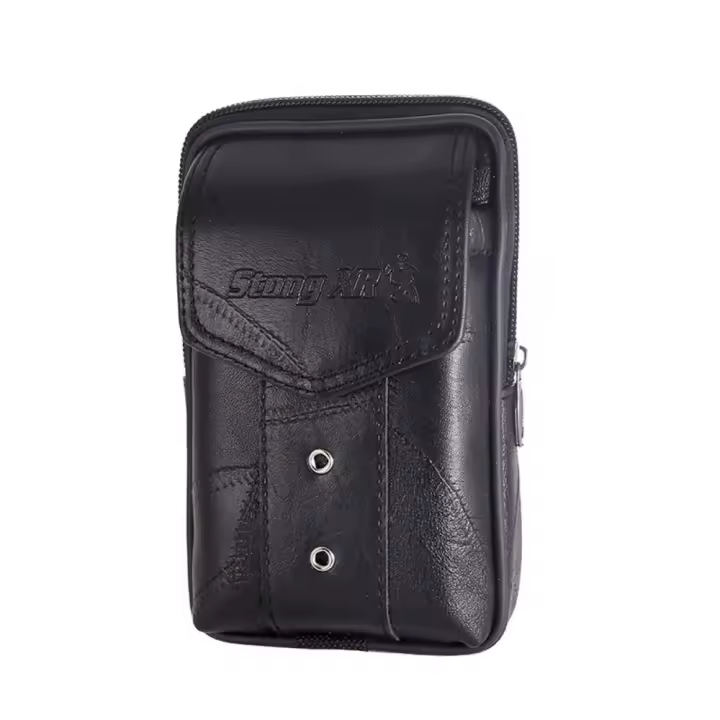 Bolsa De Cintura Para Hombre En Cuero Grande Con Gran Capacidad Móvil Para Correr Holster Caso De Teléfono Running Pouch - 1