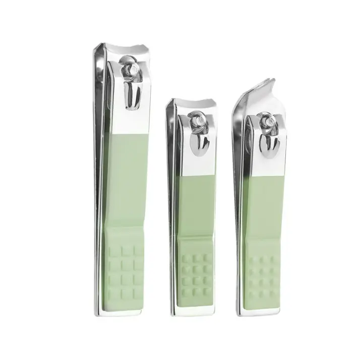 Juego De Tijeras De Uñas De Acero Inoxidable 3 Piezas Tamaño Grande Colores Diversos Diagonal Y Estándar Para Dedos Y Pies - 1