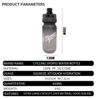 Botella De Agua Para Bicicleta X-TIGER 650ML Deportiva Para Montañismo Y Ciclismo En Carretera Y MTB Portátil Con Cubierta Antipolvo Silicona Alimentaria Color Gradiente - details 2