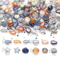 Kit De Manualidades Para Collares Y Pulseras DIY 150 Piezas Estrella De Mar Concha Pez Pequeño Cristal Colgante 18g 2-3 Granos De Vidrio - details 1