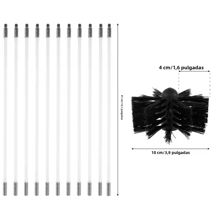 Kit De Limpieza De Campana Con Cepillo Flexible Y Cabeza De Náilon Herramienta De Limpieza Para Hogar Desenfrenable Y Ecológica - 1