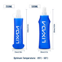 Botella De Agua Plegable Para Deporte Botella De Goma Collapsible Para Correr Camping Senderismo Tamaños 250/300/380/500ml - details 10
