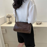 Bolso Bandolera De Cuero PU Vintage Para Mujer Pequeño Bolso De Mano Y Monedero Estilo Casual Viaje Decoración Sin Cierre De Cremallera - details 9