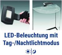 Tetra Explorer Line Acuario 30 L Set Completo, Pecera de diseño con cristal frontal curvado, iluminación LED, tecnología, alimentación y productos para el cuidado, color Negro. - details 1