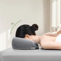 Almohada facial en forma de U de espuma viscoelástica: almohadilla de masaje de spa para cuidado facial y relajación, lavable a máquina, tejido de poliéster suave, relleno de espuma de PU, diseño de cremallera, adecuado para adultos, uso multifuncional en - details 2