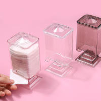 Caja De Almacenamiento Para Puntas De Uñas Y Algodón Transparente Anti-Polvo Simplicidad Maquillaje 1 Pieza Con Fondo Removible - details 1