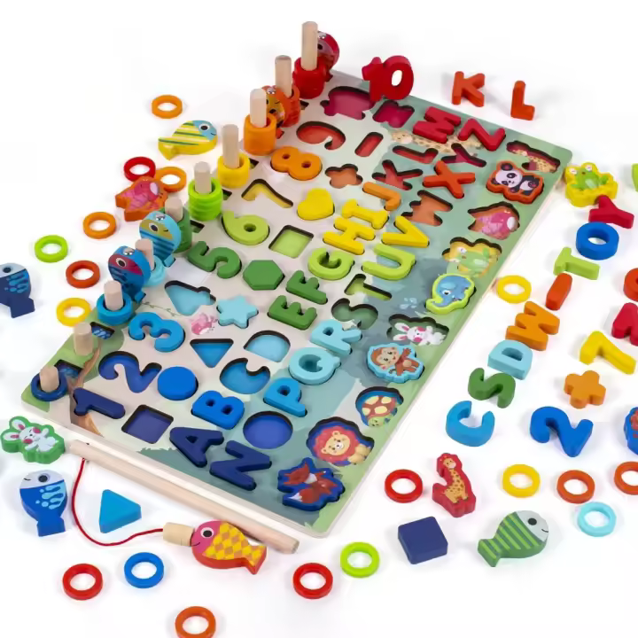 Juguetes Educativos Montessori De Madera Para Niños Con Animales De La Selva Atracción Magnética Bloques De Construcción Para Juego Activo En El Jardín De Infantes - 1