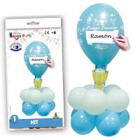 1 unidad de centro de mesa para comunión niña, Globos rosa, Set de globos de comunión, Globos de comunión para mesas, Se puede escribir el nombre con rotulador, Kit de globos de decoración, Rosa, Regalantes.com - details 1