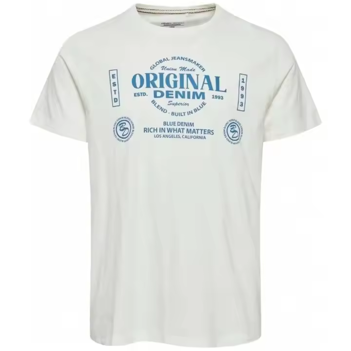 Camiseta de Manga Corta Blend  para hombre en color blanco - 1