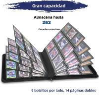 Libro De Inserción De Tarjetas 9 Bolsillos Para 252 Tarjetas Almacenamiento De Carpetas De Colección Álbum De Tarjetas Rígidas 3"x4" - details 3