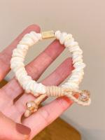 Scrunchie De Satén Con Diamantes Cinta Elástica Para El Cabello Multi-color Dual Propósito Para Cabello Grueso Sin Daño Ponytail - details 5