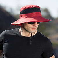 Sombrero De Pescador Panamá Unisex Verano Protección UV Con Pico Ancho Impermeable Y Secado Rápido Malla Transpirable Protección De Cuello - details 9