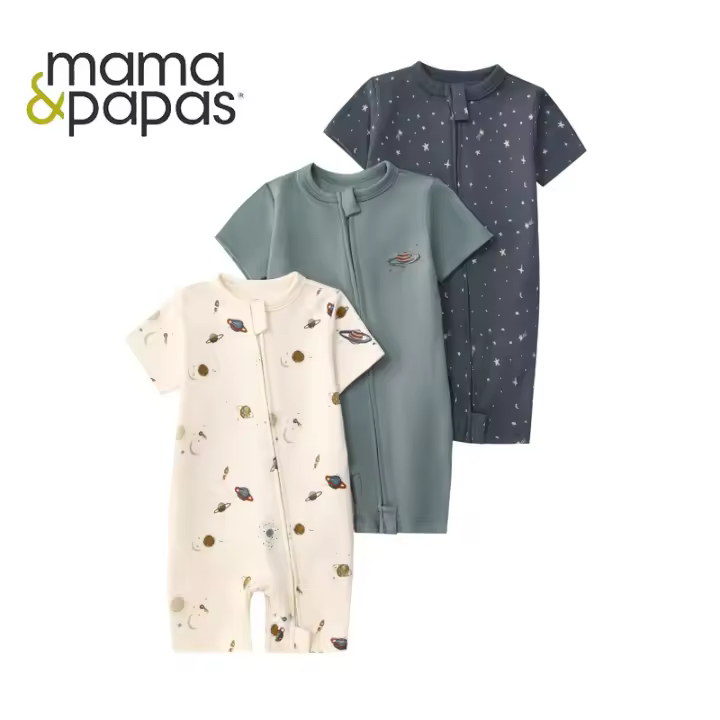 Zenyth Mono de Verano para Bebe, de manga Corte, Con Cremallera de Doble Cabeza, para gatar, para recién Nacido, Caja de regalo - 1