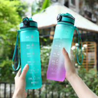 Botella Deportiva De 1000ml Con Tapa Y Marca De Tiempo Para Exteriores Camping Copo De Bebida Portátil Antigrado Y Reutilizable Para Estudiantes - details 8