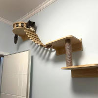 Ladder De Sisal Para Gatos Madera Y Cuerda De Aro Accesorio De Muebles Para Mascotas Subida Para Gatos Juguete De Aro Para Gatos - details 2