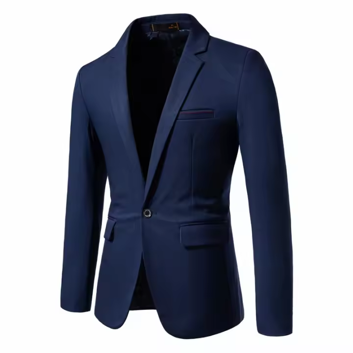Chaleco De Moda Para Hombre Estilo Coreano Ajustado Color Sólido Casual Primavera Otoño Abrigo Todo En Uno Para Jóvenes - 1