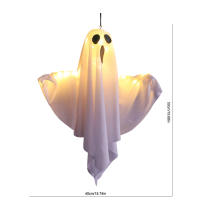 Fantasma LED Blanco Brillante Para Halloween Decoración De Casa Horripilante Con Luz De Hadas Interior Exterior Prop De Terror - details 12