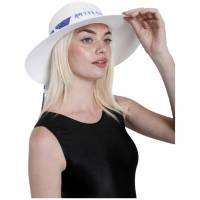 Kebedo Moda Sombrero de Paja para Mujer, ala Ancha, Banda Floral, Plegable, Grande, Pamela de Verano Transpirable, Ligero con cinta decorativa para Vacaciones, Fiesta, Viaje, Sombrero de playa para el Sol, Talla Única ajustable 56-57cm - details 3