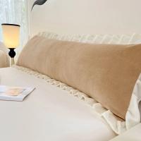 Funda De Almohada De Talla Grande De Poliéster 100% Con Volante De Encaje Para Doble Calidez De Algodón Flannel Para Pareja En Invierno 45x180cm - details 5