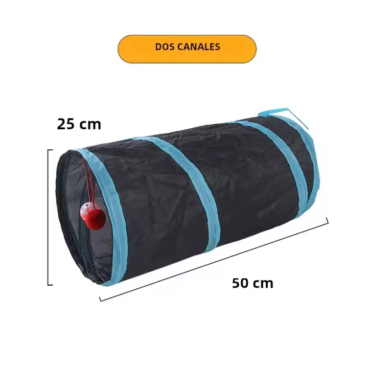 Túnel Para Gatos Plegable Juguete De Túnel Para Mascotas Material Transpirable Barrel De Juguete Para Interiores - 1