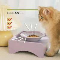 Tazón De Alimentos Para Gatos Amplio Y Elevado Anti-Vómitos Alivio Del Estrés De Puntas De La Barba Feeder De Cerámica Para Perros Y Gatos - details 16
