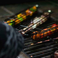 Cesta De Barbacoa Para Camping Y Picnic Herramientas De Asado Al Aire Libre Portátil Antideslizante Resistentes Al Calor Apto Para Carbón Y Sartén De Acero Inoxidable Fácil De Limpia - details 8