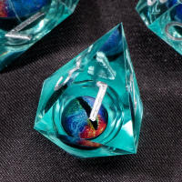 Juego De Dados DND Líquido Núcleo D&D Resina Fronteriza Para Juego De Rol RPG D20 D12 D10 D8 D6 D4 Borde Fino Dados De Dragón Y Sótano - details 28
