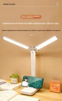 Lámpara De Escritorio Doble LED Con Luz Nocturna Toque 3 Niveles Regulables Recargable Por USB Protección Para Los Ojos Plegable Para Lectura En La Cama - details 0