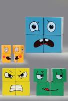 Juguetes Educativos Para Niños Bloques De Cambio De Emoción Expresiones Rompecabezas Juegos De Cubo Aprendizaje - details 6