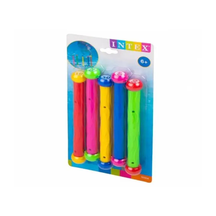 Intex Juego Acuático de Buceo en Piscinas con 5 Palos de Colores - 1