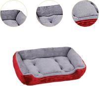 Cama para Perros Pequeños, lavable, adecuada para que las mascotas dueman, Con Funda lavable y extraíble, Cálida, Con Borde ancho, Sofá Cama para Perros Pequeños, color Rojo - details 0
