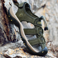 Sandalias De Verano Para Hombre En Cuero Genuino Zapatos Casuales Para Exterior Sandalias De Cuero Para Playa Zapatos Romanos Talla Grande 38-48 - details 25