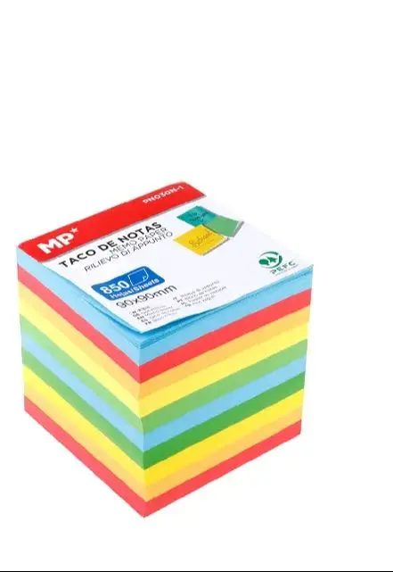 Mainpaper. PN030N-1  TACO DE NOTA COLOR SURTIDO 850 HOJAS ENCOLADO - 1