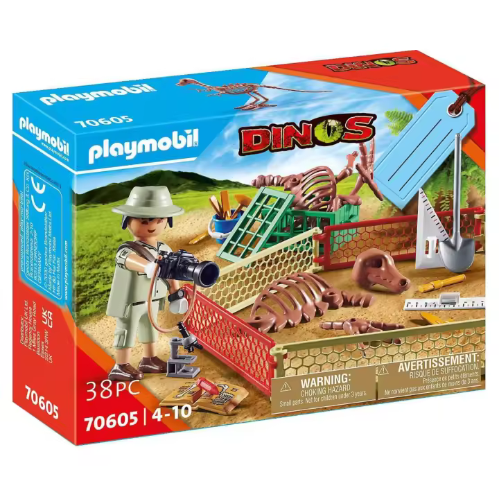PLAYMOBIL Dinos (70605) excavación con esqueleto de dinosaurio - 1