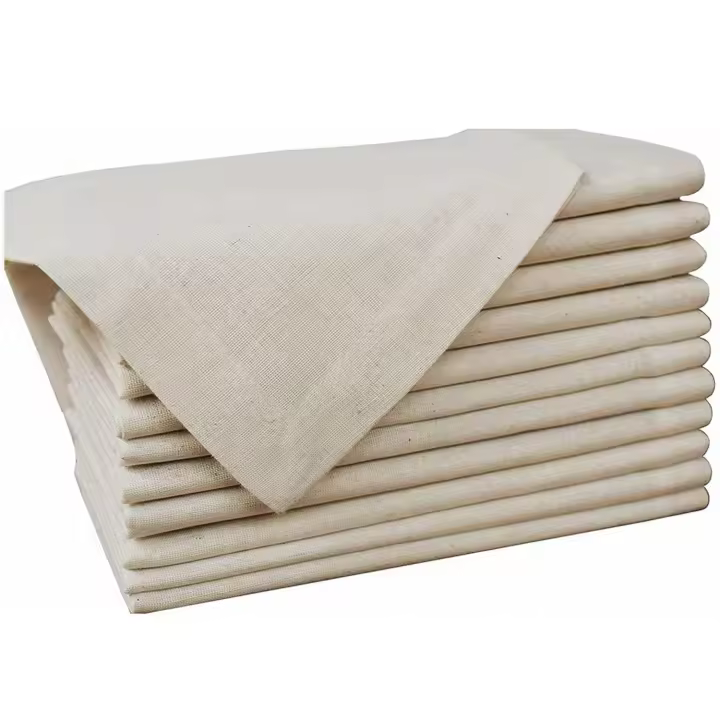 6 Piezas De Toallas De Comede Lino Y Algodón Flax Natural With Esquinas Mitrales Para Boda Toallas De Comede De Tela Natural - 1