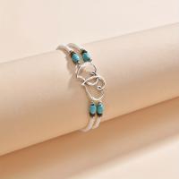 Anklet Set Bohemio Elegante Con Corazón Doble Hueco Y Cuentas Mini Hecho De Resina Y Acero Inoxidable Para Fiesta Y Boda - details 4