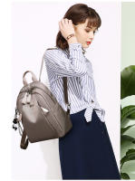 Mochila para Mujeres calidad Escuela Bolsas Mujer color sólido Viaje Pequeño Bolso Femenino multi función Bolsa - details 3