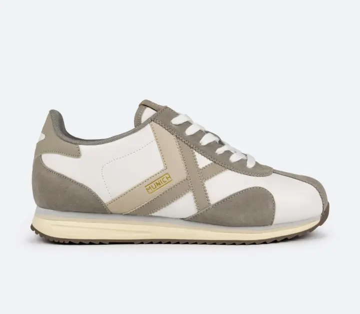 MUNICH Zapatilla casual Munich modelo Sapporo 184 color crema con detalles beige - 1